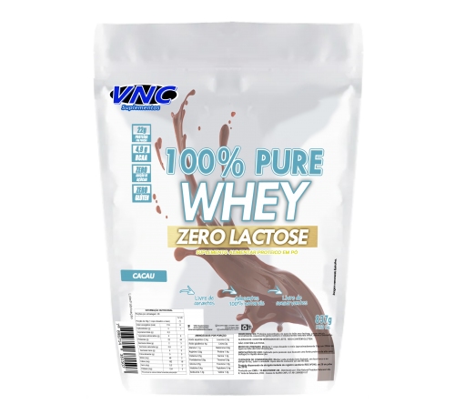 WHEY ZERO LACTOSE 100% PURO SABORES 837G - VNC SUPLEMENTOS